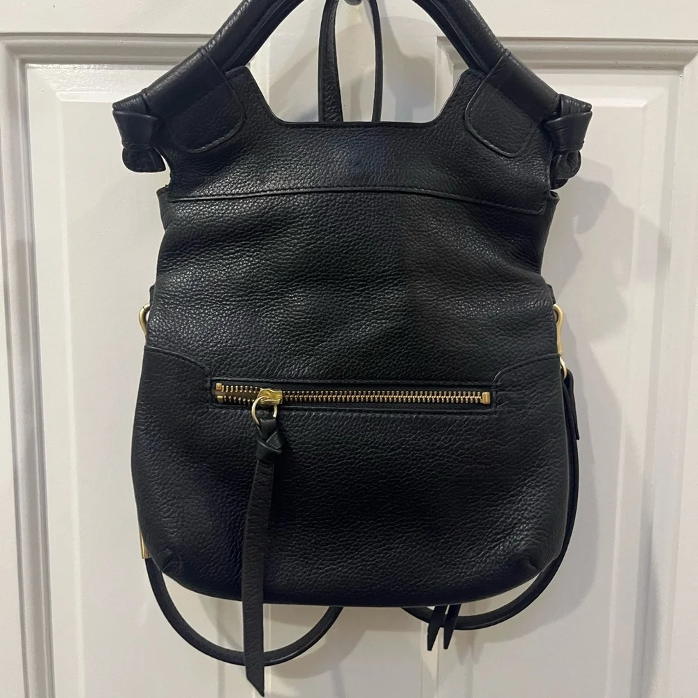 Foley and Corinna Black Leather Crossbody Bag - Picture 2 of 7